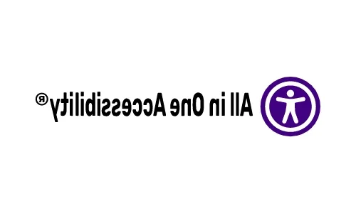 A white rectangular shape showcasing the All in One Accessibility logo with modified aspect ratio, accompanied by a cross mark indicating that the logo's aspect ratio remain unchanged